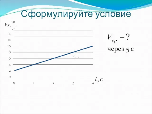 Сформулируйте условие через 5 с