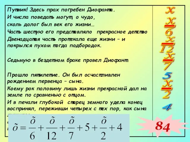 х х 6 - х 12 - х 7 - 5 х 2 - 4 84