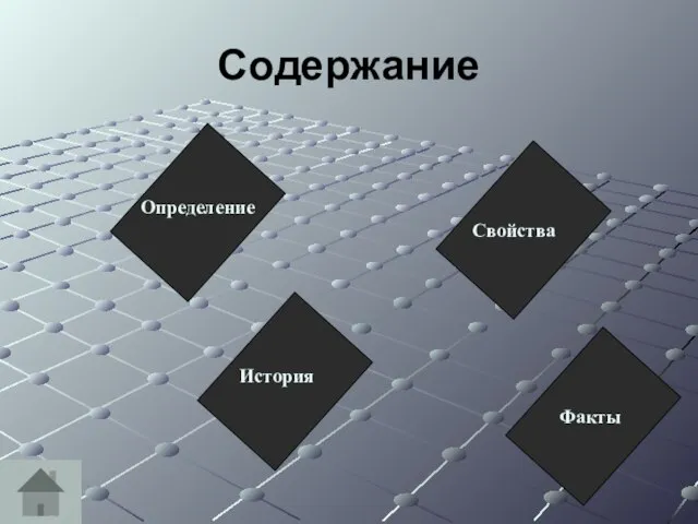 Содержание Определение История Свойства Факты