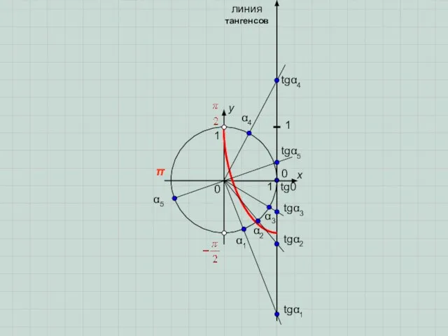 0 π x y 0 1 1 α1 α2 α3 линия тангенсов