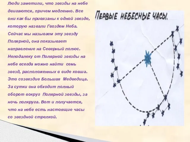 Люди заметили, что звезды на небе двигаются, причем медленно. Все они как