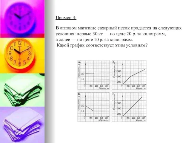 Пример 3: В оптовом магазине сахарный песок продается на следующих условиях: первые