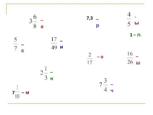 – а – и – с – н 7 – м 7,3