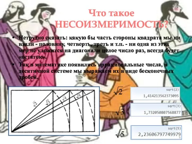 Нетрудно сказать: какую бы часть стороны квадрата мы ни взяли - половину,