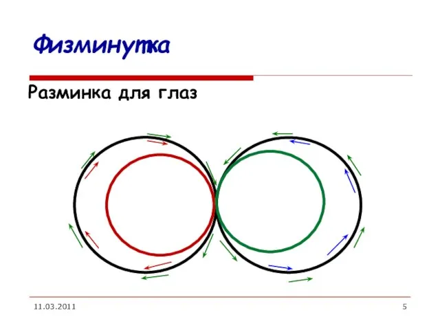 11.03.2011 Физминутка Разминка для глаз