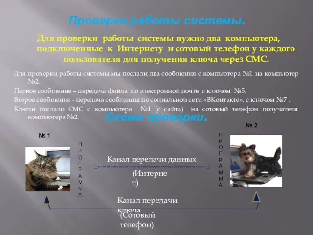 Проверка работы системы. Для проверки работы системы нужно два компьютера, подключенные к