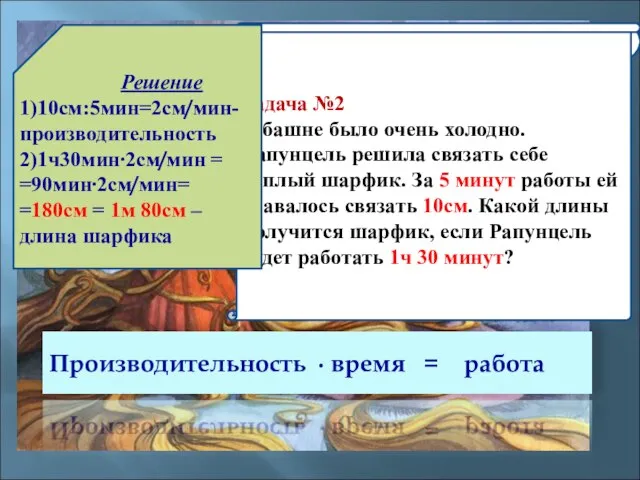 Задача №2 Задача №2 В башне было очень холодно. Рапунцель решила связать