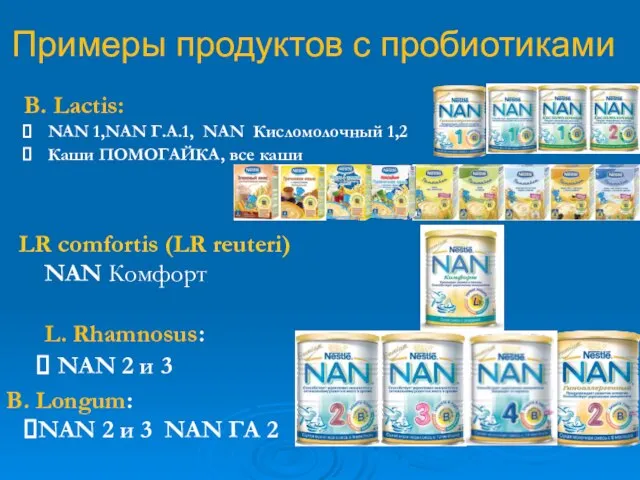 LR comfortis (LR reuteri) NAN Комфорт L. Rhamnosus: NAN 2 и 3
