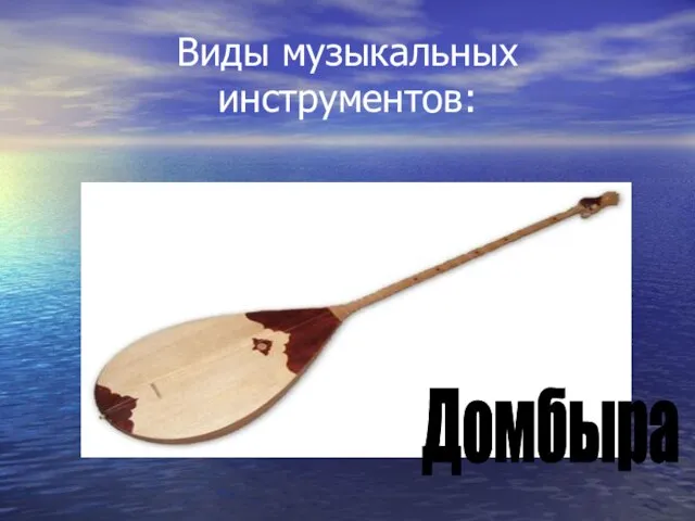 Виды музыкальных инструментов: Домбыра