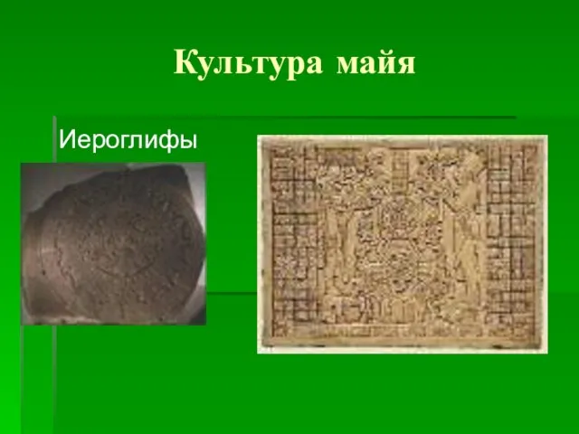 Культура майя Иероглифы