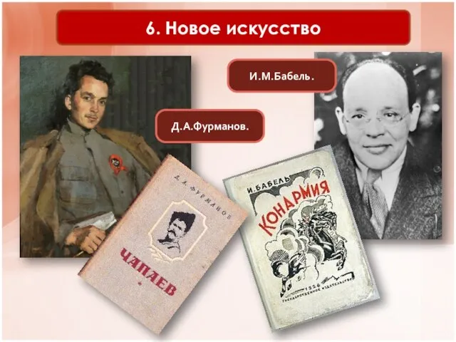 6. Новое искусство И.М.Бабель. Д.А.Фурманов.