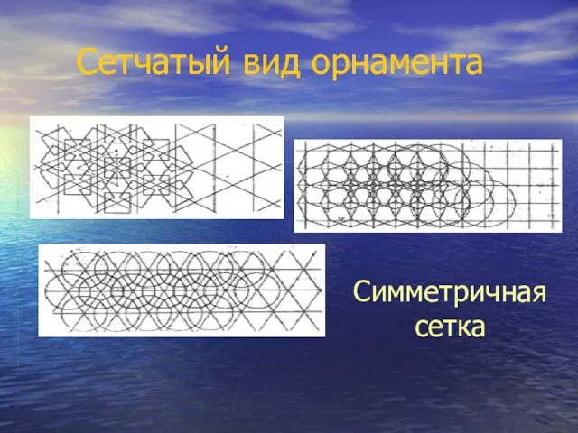 Сетчатый вид орнамента Симметричная сетка