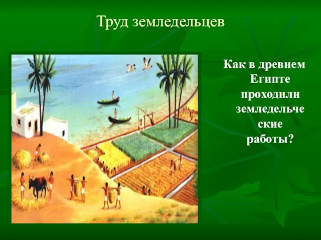 Труд земледельцев Как в древнем Египте проходили земледельческие работы?