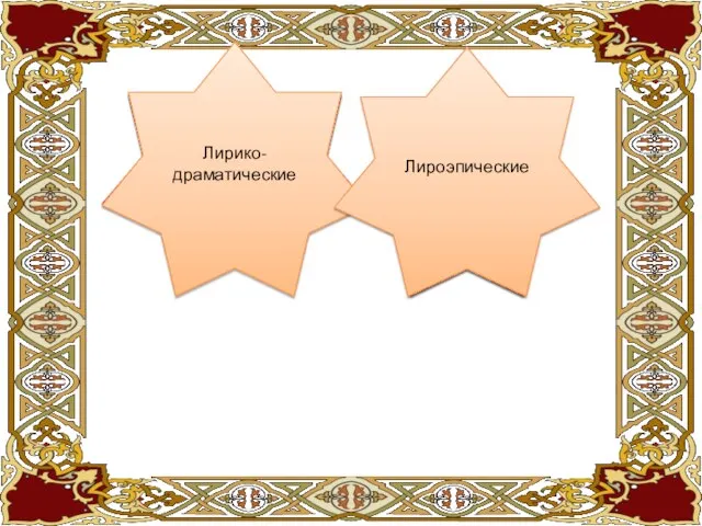 Разыгрываются в виде небольших сценок, часто сопровождаемых хороводом Связаны с обрядами Лирико- драматические Лироэпические