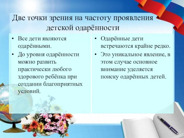 Две точки зрения на частоту проявления детской одарённости Одарённые дети встречаются крайне