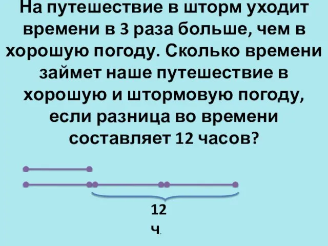 На путешествие в шторм уходит времени в 3 раза больше, чем в