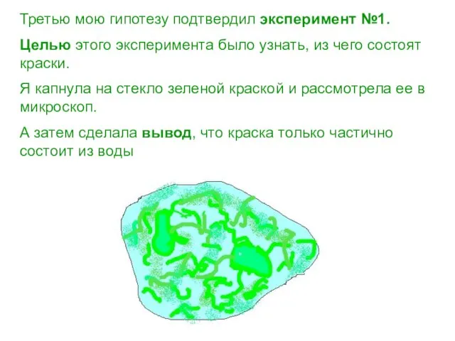 Третью мою гипотезу подтвердил эксперимент №1. Целью этого эксперимента было узнать, из