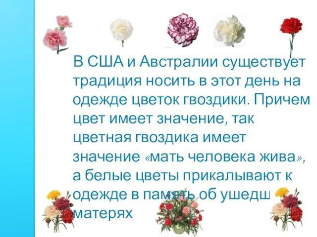 В США и Австралии существует традиция носить в этот день на одежде