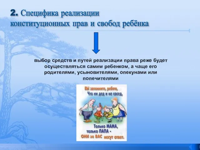 2. Специфика реализации конституционных прав и свобод ребёнка выбор средств и путей