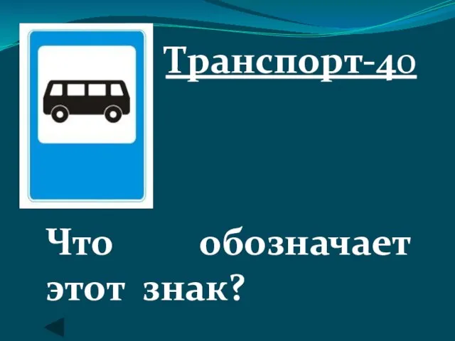 Транспорт-40 Что обозначает этот знак?