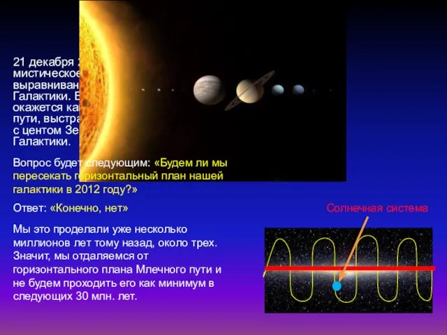 Парад планет 21 декабря 2012 года произойдет мистическое астрономическое событие - выравнивание