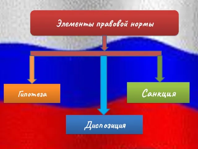 Элементы правовой нормы Гипотеза Санкция Диспозиция