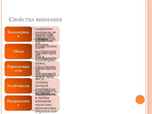 Свойства внимания