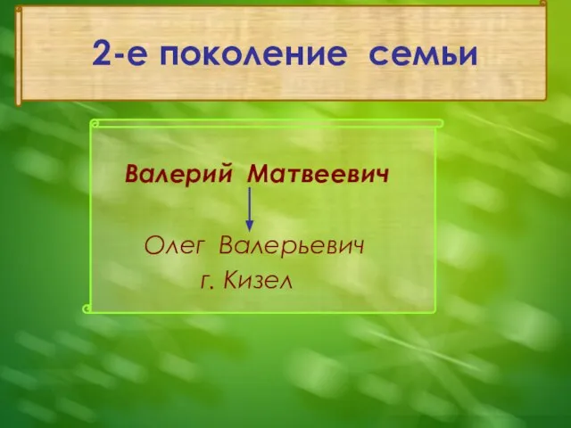 2-е поколение семьи Валерий Матвеевич Олег Валерьевич г. Кизел