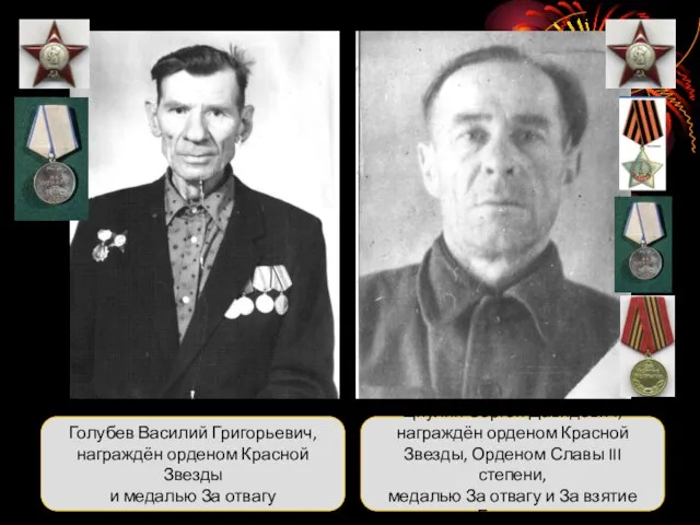 Голубев Василий Григорьевич, награждён орденом Красной Звезды и медалью За отвагу Циулин