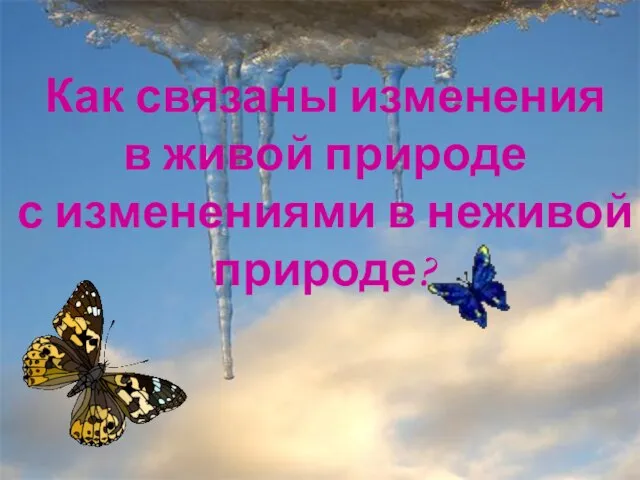 Анатольева Э.В. Как связаны изменения в живой природе с изменениями в неживой природе?