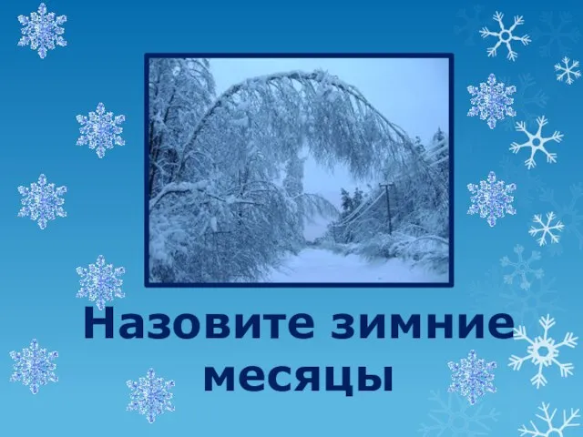 Назовите зимние месяцы