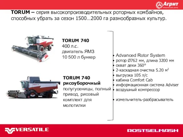 TORUM 740 Advanced Rotor System ротор Ø762 мм, длина 3200 мм охват