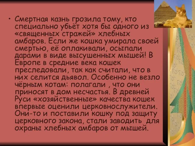 Смертная казнь грозила тому, кто специально убьёт хотя бы одного из «священных