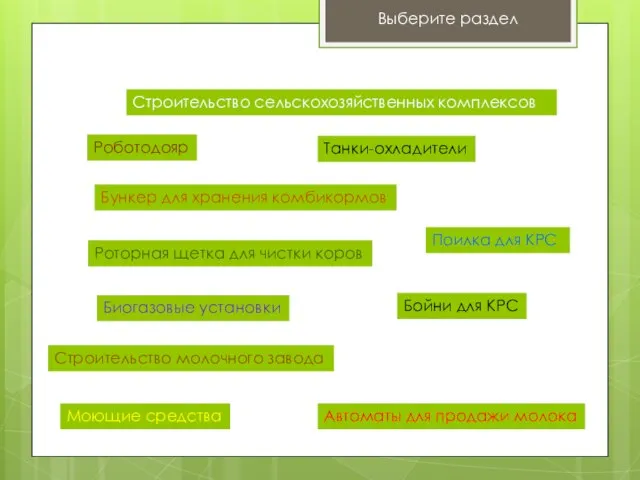 Моющие средства Автоматы для продажи молока Строительство молочного завода Бойни для КРС