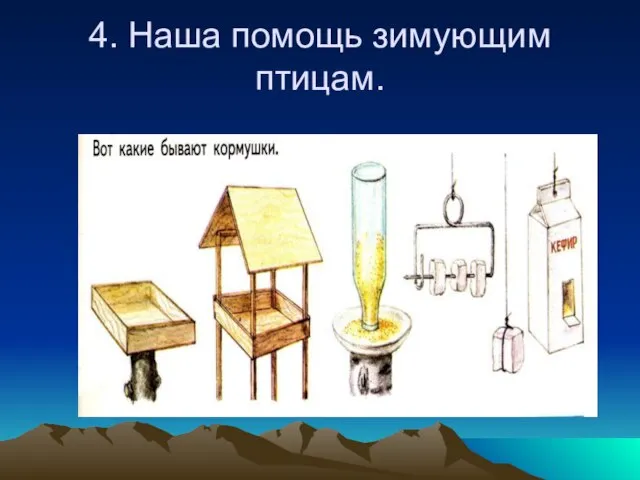 4. Наша помощь зимующим птицам.