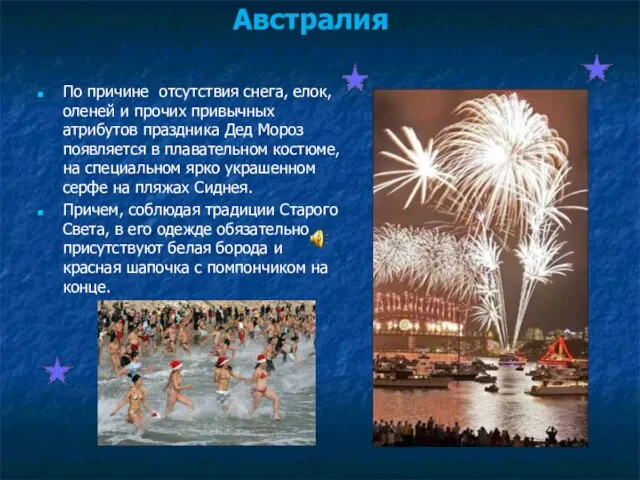 Австралия Новый год в купальниках По причине отсутствия снега, елок, оленей и