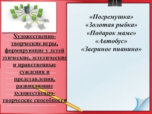 Художественно-творческие игры, формирующие у детей этические, эстетические и нравственные суждения и представления,