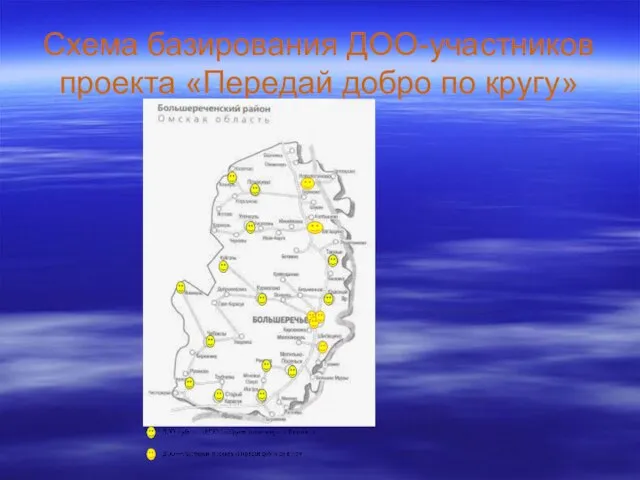 Схема базирования ДОО-участников проекта «Передай добро по кругу»