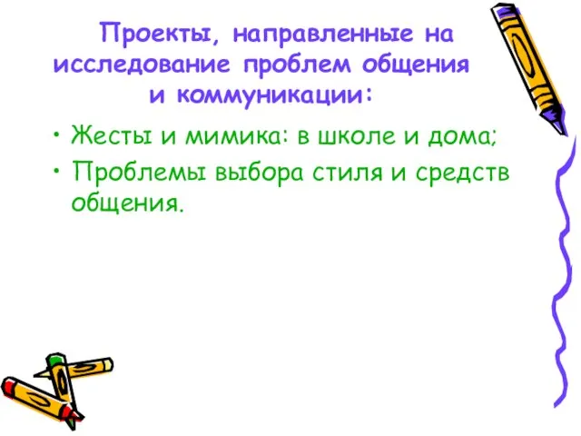 Проекты, направленные на исследование проблем общения и коммуникации: Жесты и мимика: в