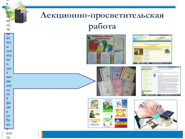 Лекционно-просветительская работа Проведение лекционных занятий, консультаций для получения необходимых теоретических знаний по