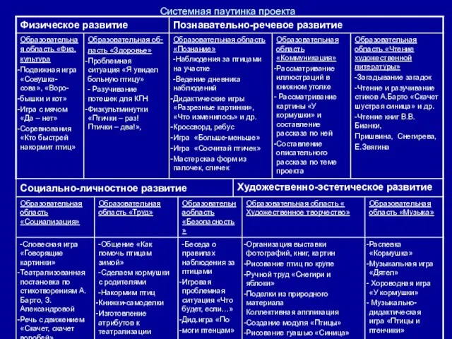 Системная паутинка проекта