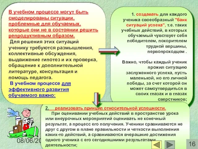 08/06/2023 1. создавать для каждого ученика своеобразный "банк ситуаций успеха", т.е. таких