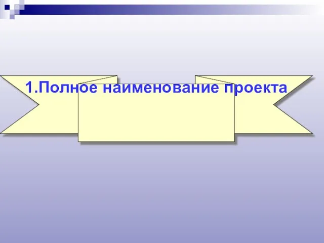 1.Полное наименование проекта