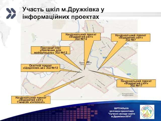 Участь шкіл м.Дружківка у інформаційних проектах Національний проект «Відкритий світ» ЗШ №7