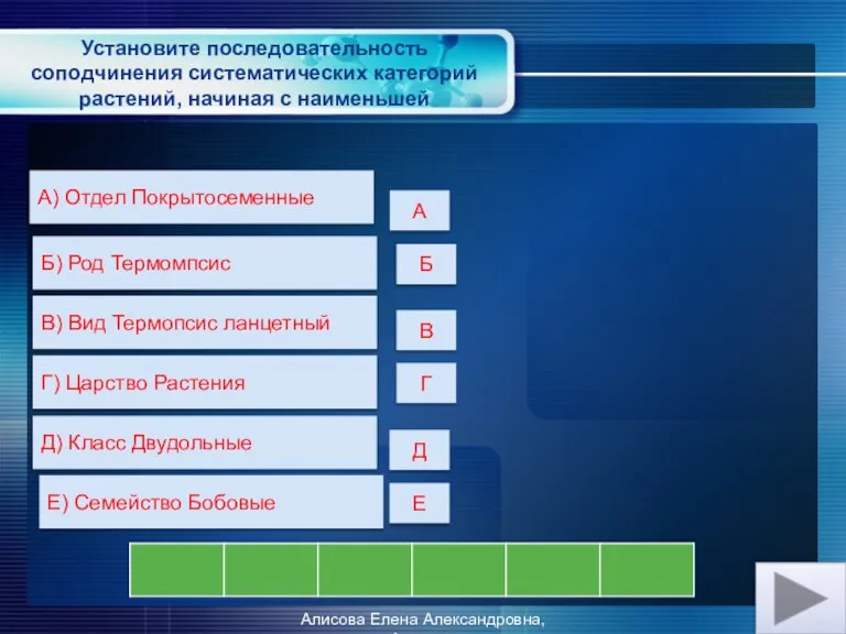 Установите последовательность соподчинения систематических категорий растений, начиная с наименьшей А) Отдел Покрытосеменные