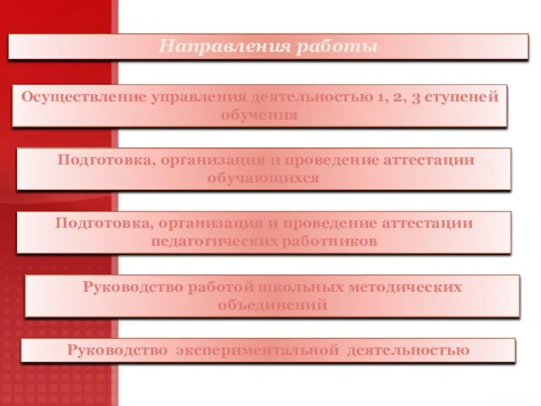 Осуществление управления деятельностью 1, 2, 3 ступеней обучения Подготовка, организация и проведение