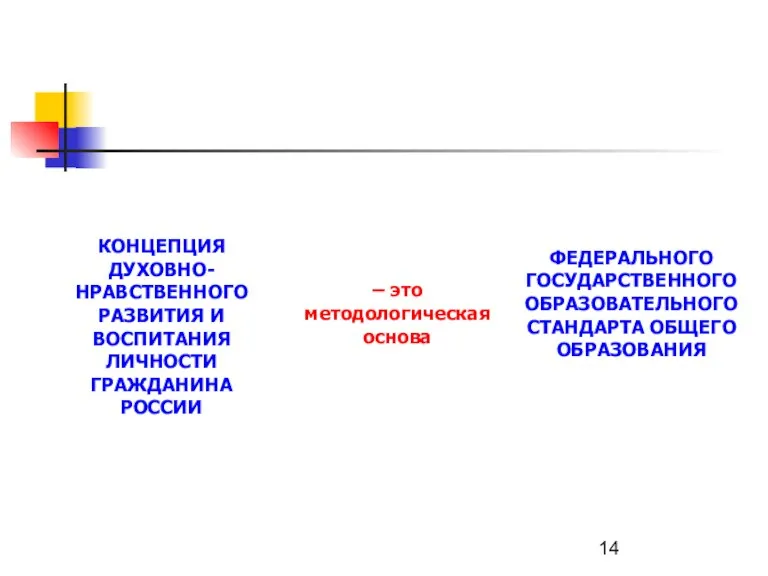 КОНЦЕПЦИЯ ДУХОВНО-НРАВСТВЕННОГО РАЗВИТИЯ И ВОСПИТАНИЯ ЛИЧНОСТИ ГРАЖДАНИНА РОССИИ – это методологическая основа