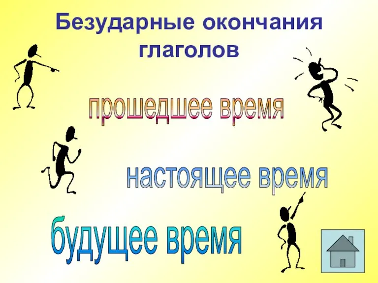 Безударные окончания глаголов прошедшее время настоящее время будущее время