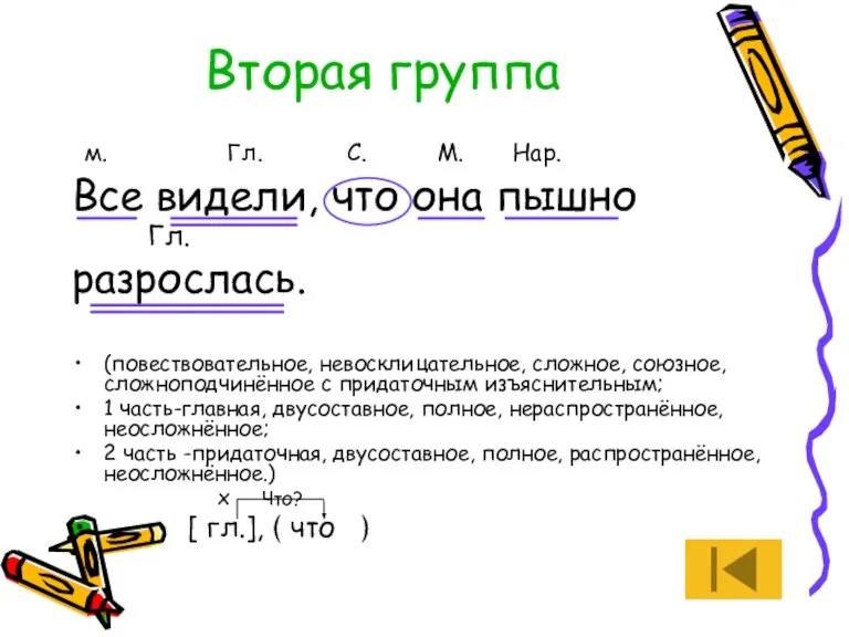 Вторая группа м. Гл. С. М. Нар. Все видели, что она пышно