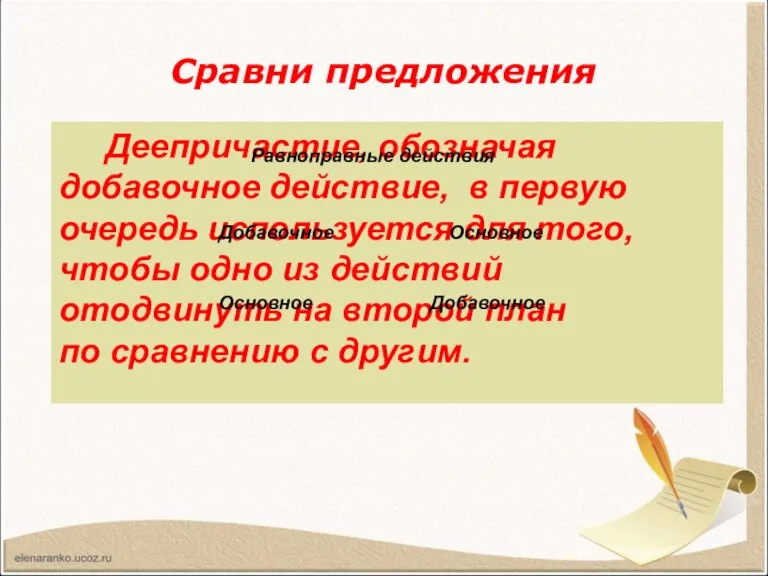 Сравни предложения Белочка распушила хвост и прыгала по веткам. Белочка, распушив хвост,